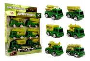 Brinquedo caminhão militar com 8 peças