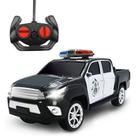 Brinquedo Caminhonete de Polícia de Controle Remoto Total Acende Farol