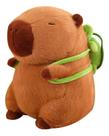 Brinquedo Capivara Mochila De Tartaruga M Fofa Pelúcia Cor Marrom Brinquedo Criativo