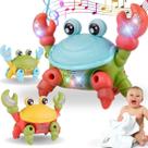Brinquedo Caranguejo Fujão Musical Som Luz E Movimento Infantil Para Bebês Brinquedo Caranguejo Fujão Musical Som Luz E Movimento Infantil Para Bebês
