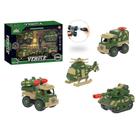 Brinquedo Carrinho Educativo Monta e Desmonta Mãos a Obra Infantil Interativo Militar