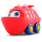 Brinquedo Carrinho Navio Em Vinil Atóxico Seguro Para Bebes Baby Start Soft Silmar