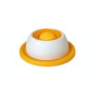 Brinquedo Cat Lick Toy Slow Feeder Bowl Anti Spill Orange