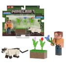 Brinquedo Conjunto Minecraft Ari e Gato Com Itens Mattel