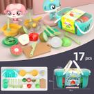 Brinquedo Cozinha Infantil Completa 17 Peças com Frutinhas, Panelinhas, Utensílios