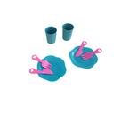 Brinquedo Cozinha Infantil Kit Pratinhos Talheres Copos Faz De Conta Plastico