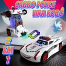 Brinquedo Crianças Carro de Polícia Transformers Vira Robô Brinquedo Crianças Carro de Polícia Transformers Vira Robô