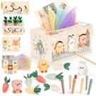 Brinquedo Cubo de Atividades Montessori 8 em 1 Joyreal em Madeira Brinquedo Cubo de Atividades Montessori 8 em 1 Joyreal em Madeira
