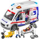 Brinquedo de ambulância TEMI Friction Powered com luz e som para crianças de 3 a 8 anos