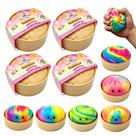Brinquedo de Apertar ibohr Pacote com 4 Bolinhos de Massa de Espuma PU 8,5 cm Brinquedo de Apertar ibohr Pacote com 4 Bolinhos de Massa de Espuma PU 8,5 cm