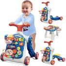 Brinquedo de aprendizagem Baby Push Walker HYES 5 em 1 Sit to Stand azul