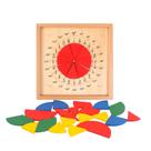 Brinquedo de aprendizagem precoce Montessori Fraction Circle Board