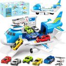 Brinquedo de avião GUDEHOLO para meninos de 3 a 7 anos com carros e helicóptero