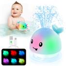 Brinquedo de banho ANGGIKO Light Up Whale Sprinkler para meninos de 1 a 3 anos