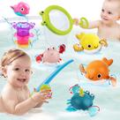 Brinquedo de banho Dwi Dowellin para crianças pequenas com brinquedos e copos flutuantes