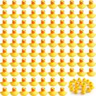 Brinquedo de banho Rubber Ducks Teling 200 peças amarelo para chá de bebê