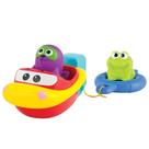 Brinquedo de barco de banho KiddoLab Pull and Go para crianças de 1 a 3 anos