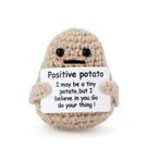 Brinquedo de batata tricotado TOYMIS Mini Funny Positive com cartão de 7,5 cm