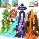Brinquedo de blocos magnéticos Toyvimo 200 unidades com placa magnética de 3 a 12 anos Brinquedo de blocos magnéticos Toyvimo 200 unidades com placa magnética de 3 a 12 anos