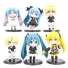 Brinquedo de boneco de anime, modelo colecionável, estátua Mikus, 6 unidades/lote Brinquedo de boneco de anime, modelo colecionável, estátua Mikus, 6 unidades/lote