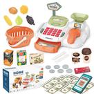 Brinquedo de caixa registradora Pretend Play yoliyogo com calculadora e scanner