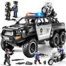 Brinquedo de carro de polícia Caminhão policial MSKOLER com luz e som para crianças 3-8