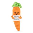 Brinquedo de cenoura de lã tricotada PEUTIER Funny Positive Carrot