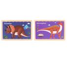 Brinquedo de classificação de blocos com padrão animal de madeira