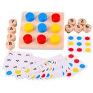 Brinquedo de combinação de cores e quebra-cabeça de números, Wooden Early