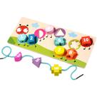 Brinquedo de combinação de formas geométricas, quebra-cabeça de cordas Montessori