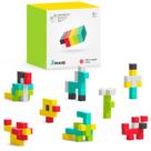 Brinquedo de construção de blocos magnéticos PIXIO-50 com aplicativo gratuito de mais de 6 anos