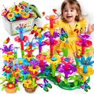 Brinquedo de construção de jardim de flores Doloowee 102 peças para meninas de 3 a 7 anos