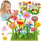 Brinquedo de construção de jardim de flores iQkidz de 3 a 6 anos com 153 unidades
