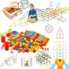 Brinquedo de construção Ggibro Straw Constructor 600 unidades para crianças de 3 a 7 anos