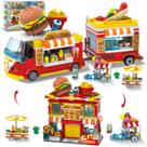 Brinquedo de construção HOGOKIDS City Burger Truck House 826 unidades