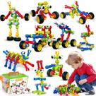 Brinquedo de construção Qirptey Kids STEM 186 unidades de 3 a 8 anos com caixa
