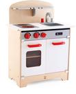 Brinquedo de cozinha Hape Gourmet totalmente equipado de madeira branca