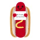 Brinquedo de crochê GIFTIARA Funny Positive Hot Dog Emotional Support