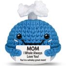 Brinquedo de crochê para baleias GwhyGifts 11x6 cm, presente feito à mão para mamãe Brinquedo de crochê para baleias GwhyGifts 11x6 cm, presente feito à mão para mamãe