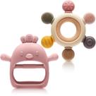 Brinquedo de dentição CAHILON para 0-6 a 12 meses com luva de silicone