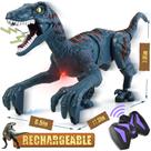 Brinquedo de dinossauro com controle remoto DibyaGL Jurassic Velociraptor