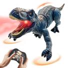 Brinquedo de dinossauro com controle remoto Moskiddo T Rex para crianças 3-12, azul