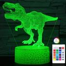 Brinquedo de dinossauro Night Light i-Chony T-Rex 3D 16 cores para crianças