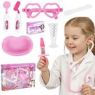 Brinquedo de Doutora Com Itens Médicos Educativos Rosa Oculos De Coração Estetoscópio Bisturi Brinquedo de Doutora Com Itens Médicos Educativos Rosa Oculos De Coração Estetoscópio Bisturi