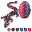 Brinquedo de dragão impresso em 3D, cristal articulado, 30 cm, vermelho, preto Brinquedo de dragão impresso em 3D, cristal articulado, 30 cm, vermelho, preto