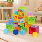 Brinquedo de Empilhar Encaixe Cubos Educativos Animais Bebê