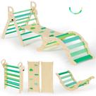 Brinquedo de escalada BlueWood Pikler Triangle Set 7 em 1 por 1-3 anos Brinquedo de escalada BlueWood Pikler Triangle Set 7 em 1 por 1-3 anos