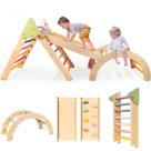 Brinquedo de escalada LOL-FUN Pikler Triangle Set Montessori de 1 a 3 anos