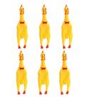 Brinquedo de frango de borracha Toyvian para crianças e animais de estimação, 6 unidades
