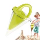 Brinquedo de funil de derramamento de areia para crianças Beach Play Green Plastic